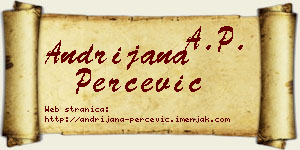 Andrijana Perčević vizit kartica